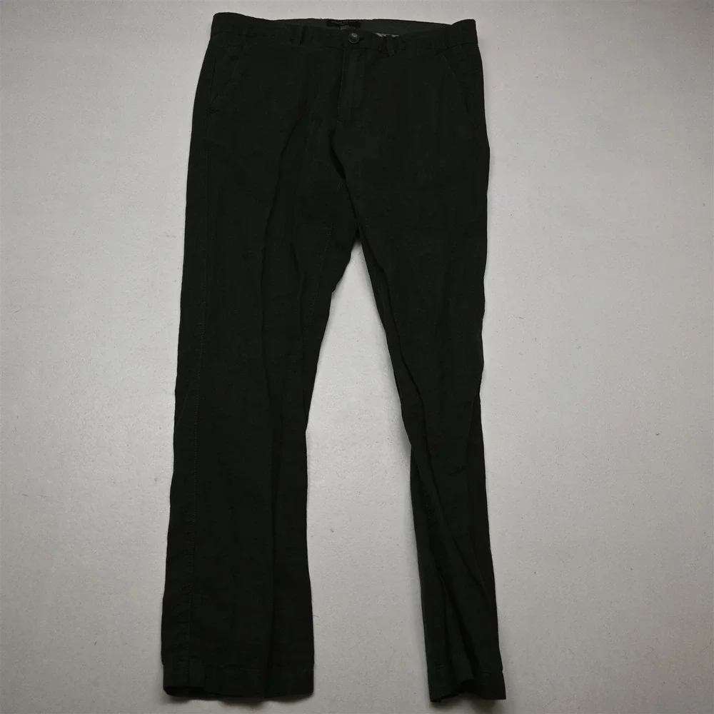 Banana Republic 32x30 Dark Green‎ Linen 184720 Aiden Slim Beach Wedding Pants